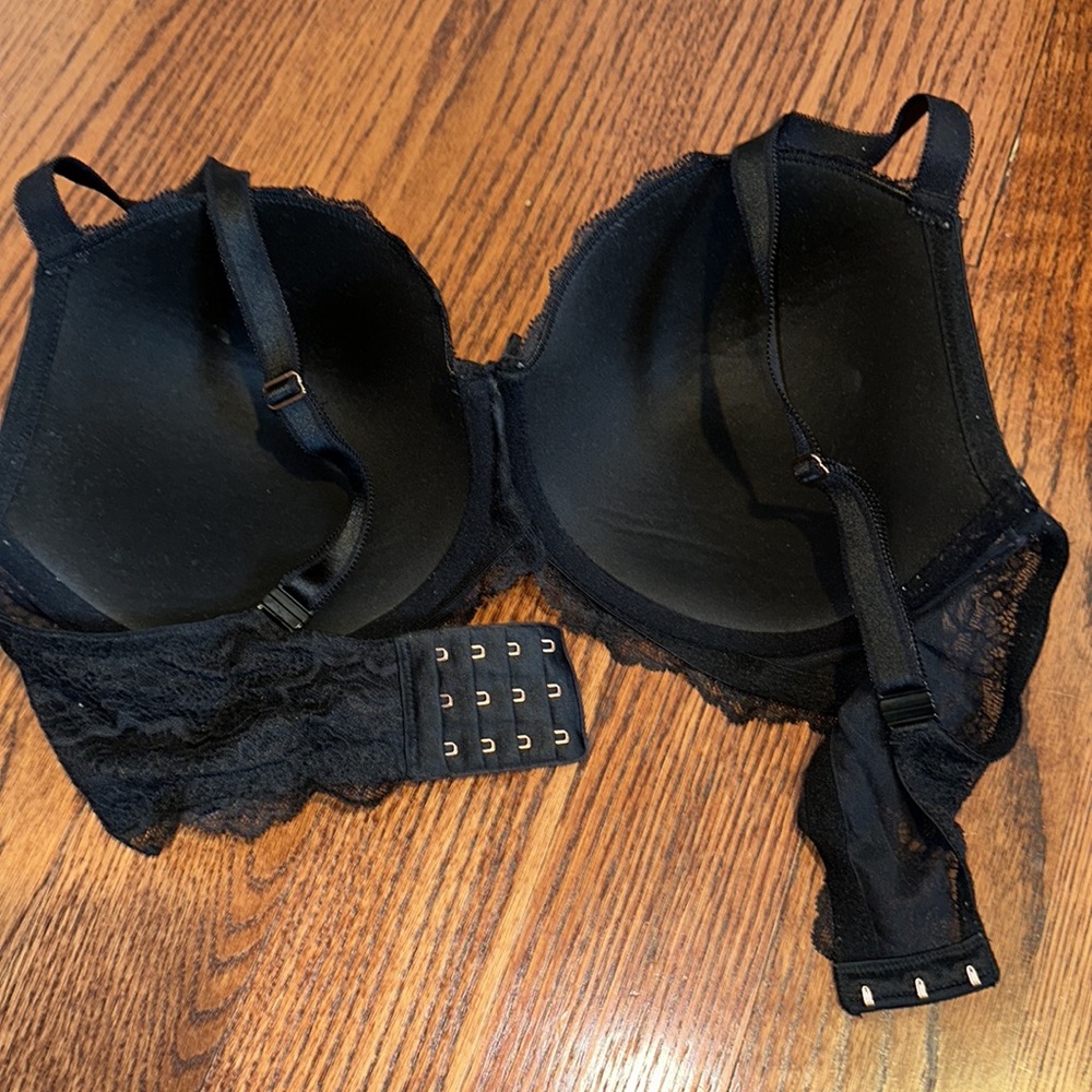 Victoria Secret black Dream Angels lightly lined lace Demi bra - size 36DDD - Picture 3 of 6